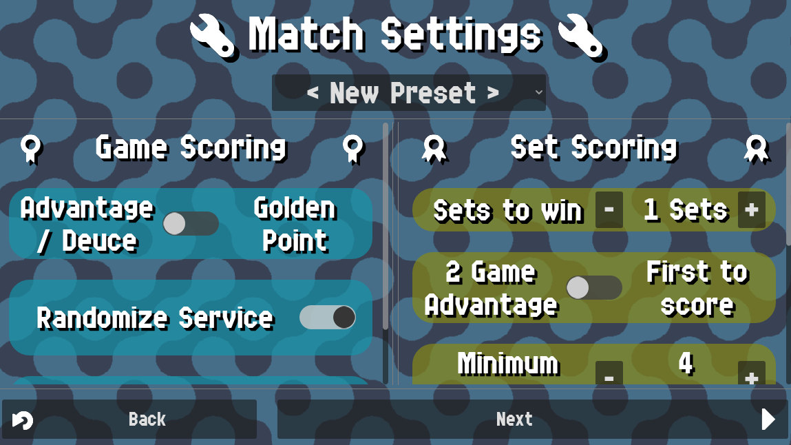 Match Settings